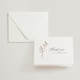 "rustic elegance" - Letterpress Bridal Shower Thank You Cards in Matte Gold by Kelly Schmidt - Assembled