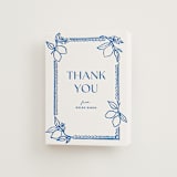 "Mediterraneo" - Letterpress Bridal Shower Thank You Cards in Sapphire by Pati Cascino - Front