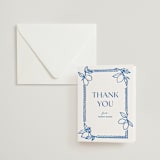 "Mediterraneo" - Letterpress Bridal Shower Thank You Cards in Sapphire by Pati Cascino - Assembled