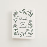 "Blooming" - Letterpress Bridal Shower Thank You Cards in Mint by Kelly Watkins - Front
