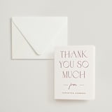 "Bridal Brunch" - Letterpress Bridal Shower Thank You Cards in Rosewood by Erica Krystek - Assembled