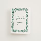 "Doodled" - Letterpress Bridal Shower Thank You Cards in Cucumber by Petra Kern - Front