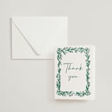 "Doodled" - Letterpress Bridal Shower Thank You Cards in Cucumber by Petra Kern - Assembled