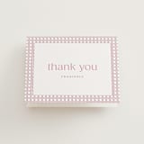 "delicate rattan" - Letterpress Bridal Shower Thank You Cards in Classic Pink by Ellen Schlegelmilch - Front