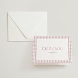 "delicate rattan" - Letterpress Bridal Shower Thank You Cards in Classic Pink by Ellen Schlegelmilch - Assembled