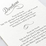 "Just My Type" - Letterpress Direction Cards in Soft Black by Ann Gardner - Detail