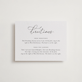 "Lightly Penned" - Letterpress Direction Cards in Soft Black by Jessica Williams - Front