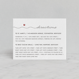 "Love Connection" - Letterpress Direction Cards in Soft Black | Rosewood by Kim Dietrich Elam - Front