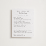 "classic composition" - Letterpress Direction Cards in Soft Black by Olivia Raufman - Front