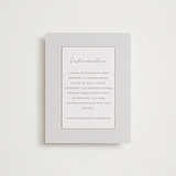 "Botanical Garden" - Letterpress Direction Cards in Dove Grey | Blind Deboss by Kaydi Bishop - Front