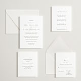 "A Thousand Years" - Letterpress Direction Cards in Soft Black by Design Lotus - Invitation Suite