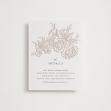 "In Bloom" - Letterpress Direction Cards in Latte | Gravel by Jennifer Postorino - Front
