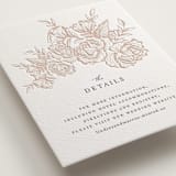 "In Bloom" - Letterpress Direction Cards in Latte | Gravel by Jennifer Postorino - Detail