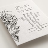 "Etchings of Roses" - Letterpress Direction Cards in Soft Black by Chris Griffith - Detail