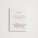 "Rose" - Letterpress Direction Cards in Soft Black | Latte by Leah Bisch - Front