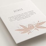 "Rose" - Letterpress Direction Cards in Soft Black | Latte by Leah Bisch - Detail