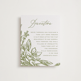 "Eden" - Letterpress Direction Cards in Pistachio by Grae - Front