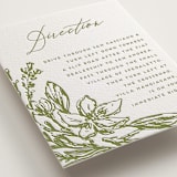 "Eden" - Letterpress Direction Cards in Pistachio by Grae - Detail