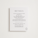 "Cosmopolitan" - Letterpress Direction Cards in Soft Black by Meagan Christensen - Front