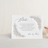 "Romantic Whisper" - Letterpress Direction Cards in Gravel | Dove Grey by Jennifer Postorino - Front