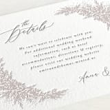 "Romantic Whisper" - Letterpress Direction Cards in Gravel | Dove Grey by Jennifer Postorino - Detail