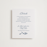 "Everlasting" - Letterpress Direction Cards in Indigo by Susan Moyal - Front