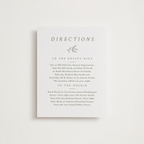 "Magnolia" - Letterpress Direction Cards in Mint by Camille Robinson - Front
