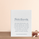 "destined" - Letterpress Direction Cards in Indigo by Design Lotus - Front