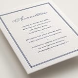 "Starboard" - Letterpress Direction Cards in Lapis by Pixel and Hank - Detail