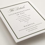 "Bevel" - Letterpress Direction Cards in Moss by Megan Davis - Detail
