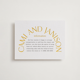 "archway" - Letterpress Direction Cards in Dandelion | Soft Black by Lori Wemple - Front