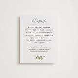 "Gathered" - Letterpress Direction Cards in Pistachio | Soft Black by Susan Moyal - Front