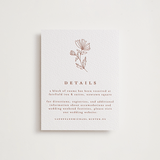 "Pressed Botanicals" - Letterpress Direction Cards in Burnt Rose by Heather Cairl - Front