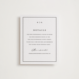 "Heritage" - Letterpress Direction Cards in Soft Black by Stacey Meacham - Front
