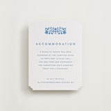 "Floral Stamp" - Letterpress Direction Cards in Marine Blue by Stephanie Hawkes - Front