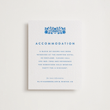 "floral stamp" - Letterpress Direction Cards in Sapphire by Stephanie Hawkes - Front
