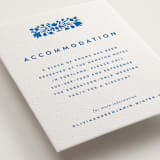 "floral stamp" - Letterpress Direction Cards in Sapphire by Stephanie Hawkes - Detail
