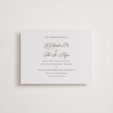 "Lombardy" - Letterpress Direction Cards in Burnt Sienna by Megan Davis - Front