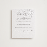 "Vine" - Letterpress Direction Cards in Warm Gray by Wildfield Paper Co - Front