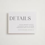 "Bold Names" - Letterpress Direction Cards in Soft Black by Vera Lim - Front