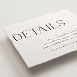 "Bold Names" - Letterpress Direction Cards in Soft Black by Vera Lim - Detail