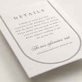 "Classic Arch" - Letterpress Direction Cards in Moss by Corinne Malesic - Detail