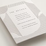 "waves" - Letterpress Direction Cards in Dove Grey by Elly - Detail
