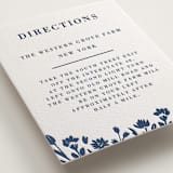 "Pressed Frame" - Letterpress Direction Cards in Aegean by Oma N. Ramkhelawan - Detail