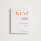 "Boldly" - Letterpress Direction Cards in Neon Orange by Blustery August - Front