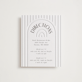 "Hilo" - Letterpress Direction Cards in Warm Gray by Itsy Belle Studio - Front