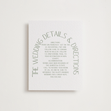 "Romance Arch" - Letterpress Direction Cards in Mint by Angela Thompson - Front