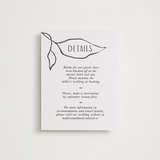 "Leaves" - Letterpress Direction Cards in Black by Pati Cascino - Front