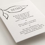 "Leaves" - Letterpress Direction Cards in Black by Pati Cascino - Detail