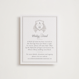 "Chic Monogram" - Letterpress Direction Cards in Cement by Mansi Verma - Front